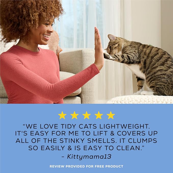 Purina Tidy Cats LightWeight With Glade Clear Springs Multi-Cat, Clumping, Low Dust, Scented Cat litter - 12 lb. Box