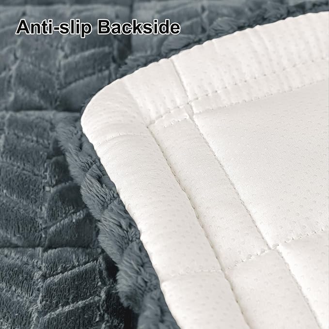 Smiry Couch Cover for Dogs, Non Slip Fuzzy Pet Sofa Covers Washable | Sofa Slipcovers for 3 Cushion Couch, Soft Thick Furniture Protector for Cats Dogs, Against Fur, Dirt, Scratch (43"x82.7")