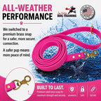 Gummy K9 Dog Leash, Biothane, Dog Training Leash, Made in The USA, 6 Feet, Various Sizes & Colors (3/4, Pink)