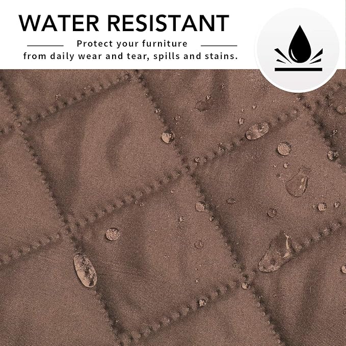 Easy-Going Reversible L-Shape Sectional Couch Cover, X-Large, Brown/Brown | Soft Sofa Slipcover For Dogs, Fits Left/Right Chaise Lounge Protector, Water Resistant Mat For Living Room