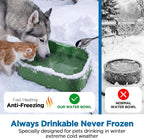 5.5L/1.45Gal Extra Large Heated Water Bowl, Indoor & Outdoor Winter Antifreezing Pet Heated Thermal Water Bowl Dish, Anti Chewy Cord, BPA-Free, Pet Products for Dog Cats Rabbit Chicken Duck Squirrel
