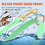 Viper Biothane K9 Working Dog Leash Waterproof Lead for Tracking Training Schutzhund Odor-Proof Long Line with Solid Brass Snap for Puppy Medium and Large Dogs 4ft, Sea Foam Green