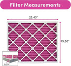 20x24x1 Air Filter (4-Pack) | Made in the USA | Color Changing | Remove Cat and Dog Odor | MERV 8 for Pet Hair Dander and Dust | 19.5"x23.5"x0.75" Exact Size