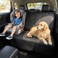 Dog Car Seat Cover, Back Seat Cover for Dog Pet Car Seat Universal Waterproof Scratch Proof Nonslip Durable Soft Pet Backseat Protector for Cars Trucks & SUVs (Black)