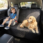 Dog Car Seat Cover, Back Seat Cover for Dog Pet Car Seat Universal Waterproof Scratch Proof Nonslip Durable Soft Pet Backseat Protector for Cars Trucks & SUVs (Black)