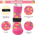 SCENEREAL Anti Slip Dog Socks to Prevent Licking Paws for Hardwood Floors | Double Sides Dog Shoes Boots & Paw Protectors for Hot/Cold Pavement, Dog Grippy Booties for Small Medium Large Senior Dogs