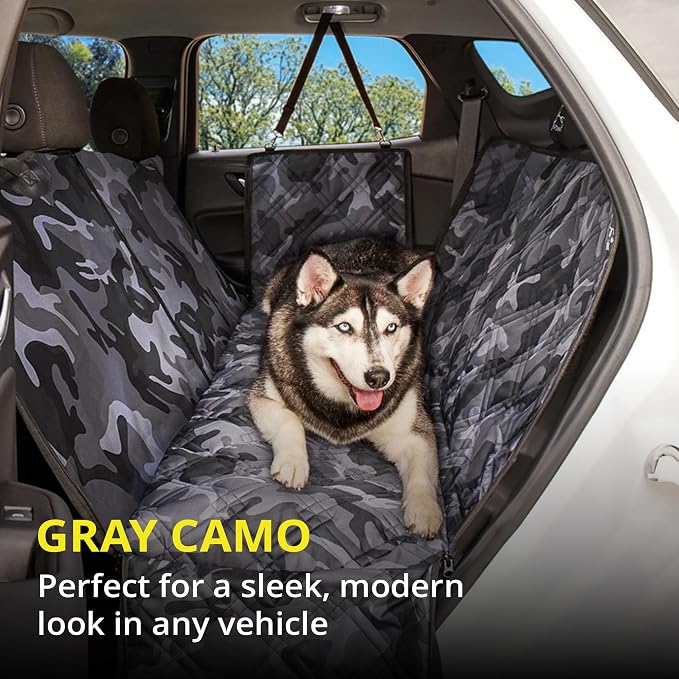 Meadowlark Dog Car Seat Cover, X-Large Heavy Duty Pet Seat Cover for Back Seat, Extra Padded Non-Slip Dog Hammock, Water-Resistant Back Seat Protector for Cars Trucks and SUVs (64” W x 60" L)