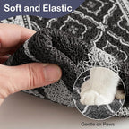 Glittme Cat Litter Mat, 33"x22" Non-Slip Washable Trapping Mat for Cats | Litter Trapping Mat With Thick PVC Coil To Catch Scatter, Soft On Paws And Waterproof Bottom To Protect Floors