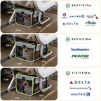 Lekereise Top-Expandable Pet Carrier 18x13x9.5 Inch Southwest Frontier Airline Approved Soft Sided Underseat to 15lbs Travel Carriers for Small Cats Dogs with Locking Safety Zippers Anti-Scratch Mesh