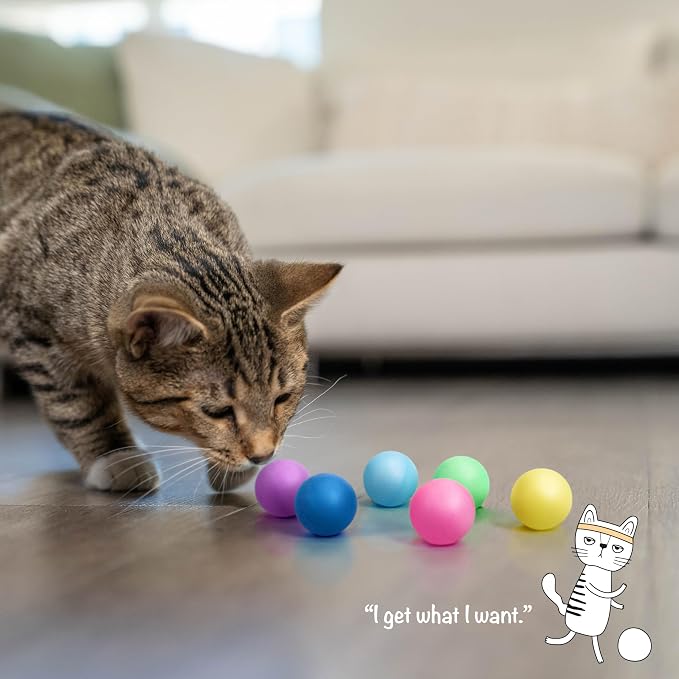 Catstages Replacement Balls for Cat Track Toys, Multiple Colors, 6 Pack