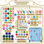 Leitee 100 Pcs Cat Toys Variety Pack with 1 Gift Storage Bag, Interactive Cat Play Assortment Set for Indoor Kitten, Colorful Springs, Mouse Toys, Chew Ropes, Balls, Bells & Sisal Ball(Ball Toy)