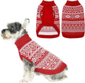 HOMIMP Dog Sweater Argyle - Warm Sweater Winter Clothes Puppy Soft Coat, Ugly Dog Sweater for Small Medium and Large Dogs, Pet Clothing Boy Girl