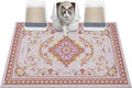 Glittme Cat Litter Mat with Non-Slip Bottom Litter Box Mat 40"X30" Litter Trapping Mat Easy to Clean Washable Cat Food Mat for Kitty,XL