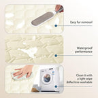 gogobunny 100% Double-Sided Waterproof Dog Bed Cover Pet Blanket Sofa Couch Furniture Protector for Puppy Large Dog Cat, Reversible (82x82 Inch (Pack of 1), Dark Cream/Light Cream)