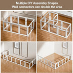 Clear Acrylic Dog Playpen Transparent Dog Playpen Indoor, Easy Assemble Clear Pet Pen for Puppy Bunny Cat Pig, Sturdy & Easy Cleaning Plastic Dog Puppy Fence