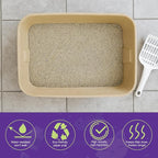 JINVOGREEN Disposable Litter Boxes for Cats, 6 Pack Cat Litter Trays for Travel, Temporary Use, or Liner – Leak-Proof, Eco-Friendly, Easy Clean-Up (16.1" x 12.4" x 3.7")