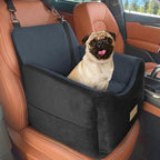 JOEJOY Dog Car Seats for Small Medium Dogs Under 35lbs, Dog Booster Seat with Detachable Washable Cover and Cushion, Memory Foam Pet Car Seat with Safety Belt and Storage Pockets (DG)
