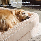 BFPETHOME Orthopedic XXL Dog Beds Large Sized Dog, Washable Dog Sofa Bed | Removable Cover, Waterproof Lining, Non-Slip Bottom, Large Pet Couch for Big Dogs, Cozy Shared Sleeping Dog Bed for Indoor