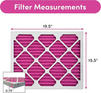 16x20x1 Air Filter (6-Pack) | Made in the USA | Color Changing | Remove Cat and Dog Odor | MERV 8 for Pet Hair Dander and Dust | 15.5"x19.5"x0.75" Exact Size