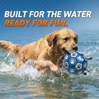 QDAN Dog Ropes Toys, Soccer Ball with Straps, Tug of Toy, Dog Birthday Toy | 8 Inch Soccer Toy with Straps, Dog Tug Toy for Tug of War, Puppy Birthday Gifts, Training Herding Balls for Outdoor, Blue