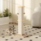 32" Large Cat Scratching Post with Tracking Interactive Toys for Cats | Large Cat Scratching Post, 32 Inch Tall Heavy Duty Scratching Post with Tracking Interactive Toys for Indoor
