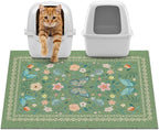 Unicorn Catcher 33"x22" Cat Litter Mat Non-Slip Washable Litter Box Mat | High-Density PVC Litter Catcher Mat Efficiently Traps Scattered Litter From Paws To Keep Floors Clean