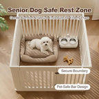 30" Plastic Dog Playpen, 11-Panel Lightweight Pet Play Pen | No-Tool Assembly, Foldable, Quiet & Safe for Small/Medium Dogs & Cats, Indoor Use