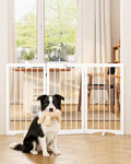 32" Extra Tall Free Standing Dog Gate Indoor, Foldable Pet Gate | for Doorways Stairs, 3-Panel Dog Fence with Support Feet for Stability, Folding Puppy Gate Easy to Carry No Drilling 54"x32"