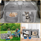 Extra Large Cat Carrier for Cat with Zipper Locks, Soft Pet Travel Carrier for Cats and Small Dogs Up to 45 Lbs