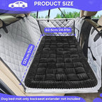 Dog Car Bed Mat Non-Slip Backseat Extender Dog Bed 50" x24.6" Black | Travel Bed for Dogs，Chew-Resistant, Easy Clean & Scratch-Proof, Comfort Design, Fits Trucks/Sedans/SUVs
