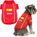 Parisian Pet Spain Dog Jersey - Breathable Mesh Puppy Football Jersey - Lightweight Stretch Sporty Dog Clothes - Summer Shirts for Large Dogs - Soccer Jersey for Dogs - Sportswear Pet Clothes