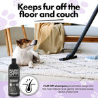Fluff Off! by Girl With The Dogs, Natural Deshedding Dog & Cat Shampoo, 16 Oz, Made in USA, 8 Wks+