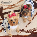 Parisian Pet Sailor Dog Dress - 100% Cotton Summer Clothes for Medium Dogs Girl - Nautical Pet Apparel - Stylish Dog Outfit - Lightweight and Breathable Puppy Clothes - Cute Dresses for Dogs