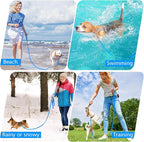 XiaZ Waterproof Dog Long Line, Training Long Leash Lead with Padded Handle for Large Medium Small Dogs Outside Walking, Playing, Camping, or Yard (15FT, Blue)