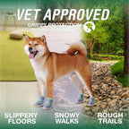 Dog Shoes for Medium Dogs, Large Dog Boots for Winter Snow, Hot Pavement, Dog Booties & Paw Protectors Blue Size 5