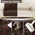 Smiry Waterproof Dog Bed Cover Blanket, Reversible Pet Blanket | Soft Reversible, Washable Leakproof Cats Dogs Couch Cover for Sofa, Couch, Furniture (40x50 Inch)