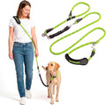 SparklyPets - Bungee Rope Handsfree Leash for 1 Dog - Demovable Slip Lead - Waist or Hip Belt Leash for Dog Walking, Running, Carnicross - Medium & Large Breeds