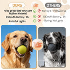 SNOYWEN Smart Interactive Dog Toy, Automatic Moving Bouncing Rolling Ball, Food-Grade Rubber Material IPX7 Waterproof Active Ball for Medium and Large Dogs (Yellow)