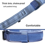 Tactical Dog Collar and Leash Set for Large Dogs with Handle,Dark Blue,S | 1000D Heavy-Duty Nylon Fabric,Quick-Release Metal Buckle,Adjustable Fit,Soft-Padded Webbing,D-Ring,for Training & Hiking