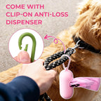 Dyforce 600 Count Dog Poop Bags Rolls with Dispenser Pink | Scented Leak Proof Pet Waste Poop Bags for Dogs 13x9", Extra Thick and Large Doggy Cat Litter Bags for Poops with Holder