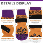 KOOLTAIL Anti Slip Halloween Dog Socks to Prevent Licking Paws, Dog Costume Boots&Paw Protector with Grippers for Hardwood Floors, Warm Winter Traction Control Booties for Small Medium Large Dogs, SM