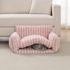 Hollypet Cat Bed Small Dog Orthopedic Couch Beds for Pets up to 20 lbs | Fluffy Multifunctional Double-Layer Warming Kitten Pet Couch Orthopedic Beds with Machine Washable Cover and Non-Slip Bottom