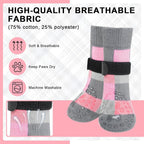 BEAUTYZOO Non Slip Dog Socks to Prevent Licking Paws, Dog Shoes Booties for Hardwood Floors Anti Slip-Thick Grip Works Even When Twisted-Paw Protector for Cold Pavement Small Medium Large Senior Dogs