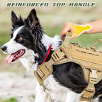 WINGOIN Tactical Dog Harness for Medium Dogs,Heavy Duty No Pull Dog Harness | with Handle,Adjustable Reflective,Military K9 Style,Big Size Dog Vest,for German Shepherd,for Walking Training Hunting