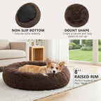 MIXJOY Orthopedic Dog Bed Comfortable Donut Cuddler Round Pet Beds Ultra Soft Washable Dog and Cat Cushion Bed (30'', Coffee)