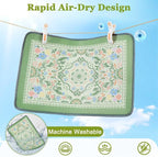 Unicorn Catcher 33"x22" Cat Litter Mat Machine Washable Litter Trapping Pad | Kitty Paw Friendly Padding With Breathable 3D Air Mesh Technology And A Non-Slip Base To Keep Home Floors Debris-Free