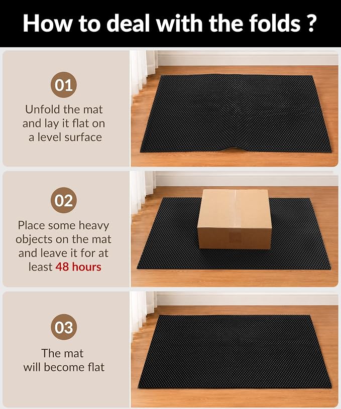 Cooyes Cat Litter Mat - Cut to Fit Any Place, 35"x23" Large Litter Trapping Mat for Litter Box, Easy to Clean, Waterproof & Non-Slip Kitty Pad, Scatter Control to Protect the Floor (Black)