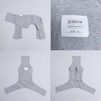 D Doggy Star Italian Greyhound Clothes Stretchable Onesie Whippet for Dog (2XL,Ribbed Grey)
