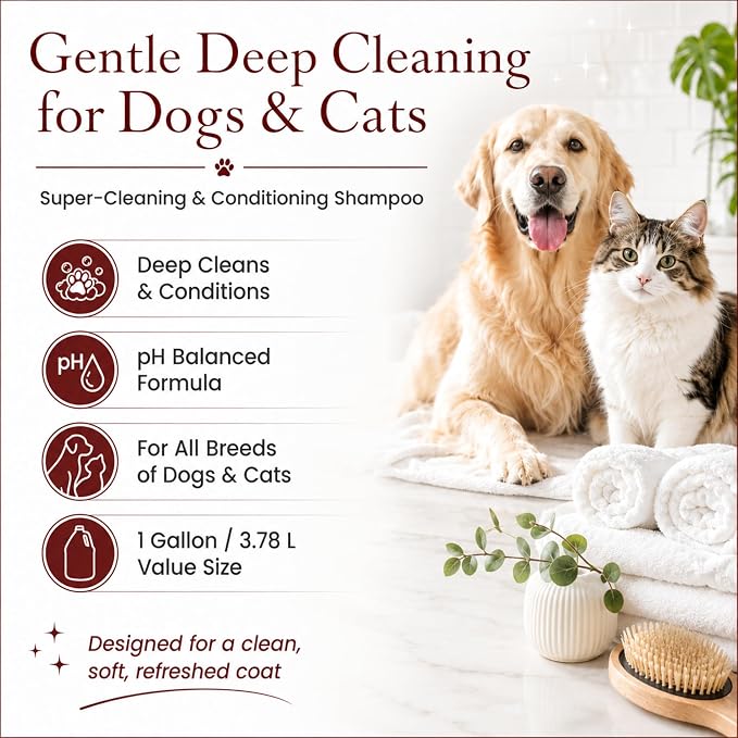 #1 All Systems Super Cleaning and Conditioning Pet Shampoo, 1-Gallon