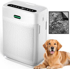 Air Purifiers for Home Large Room Up to 3000 sq ft, H13 HEPA Filter Washable, PM2.5 Air Quality Sensor, Quiet Sleep Mode, 8X Dual-Side Air Cleaner for Bedroom Pet Dander Smoke Dust Pollen